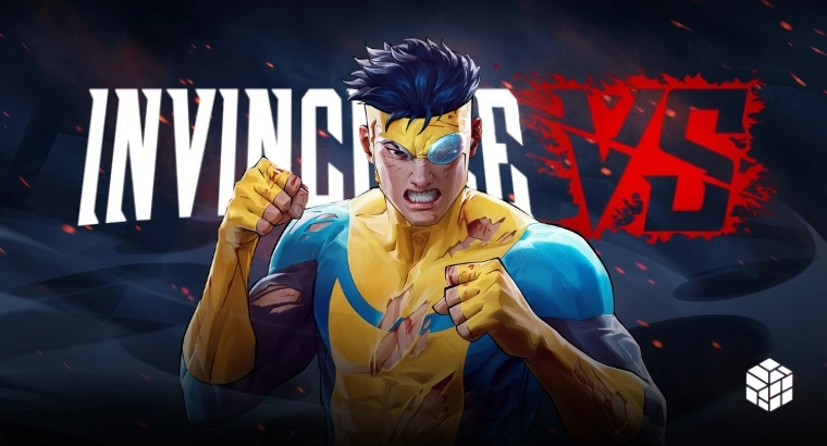 A poster of the series inspired game - Invincible VS.