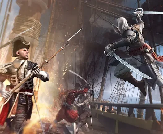 Connor attacks in Assassin's Creed Black Flag