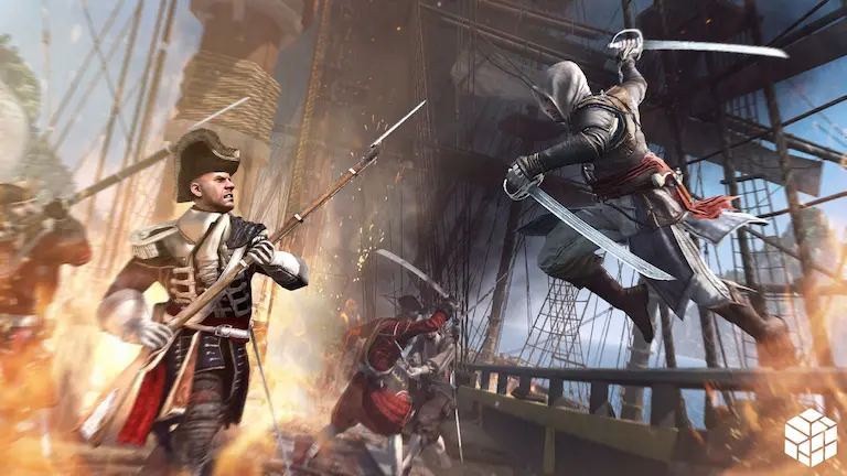 Connor attacks in Assassin's Creed Black Flag